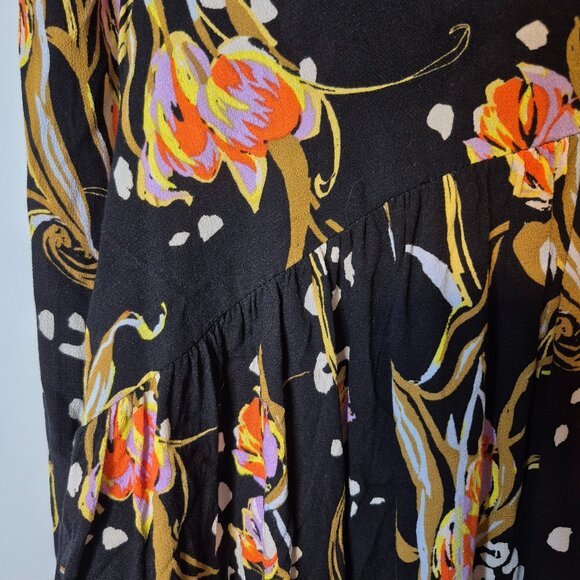 Free People Bella Floral Print Tunic Dress Size Medium - Picture 6 of 8